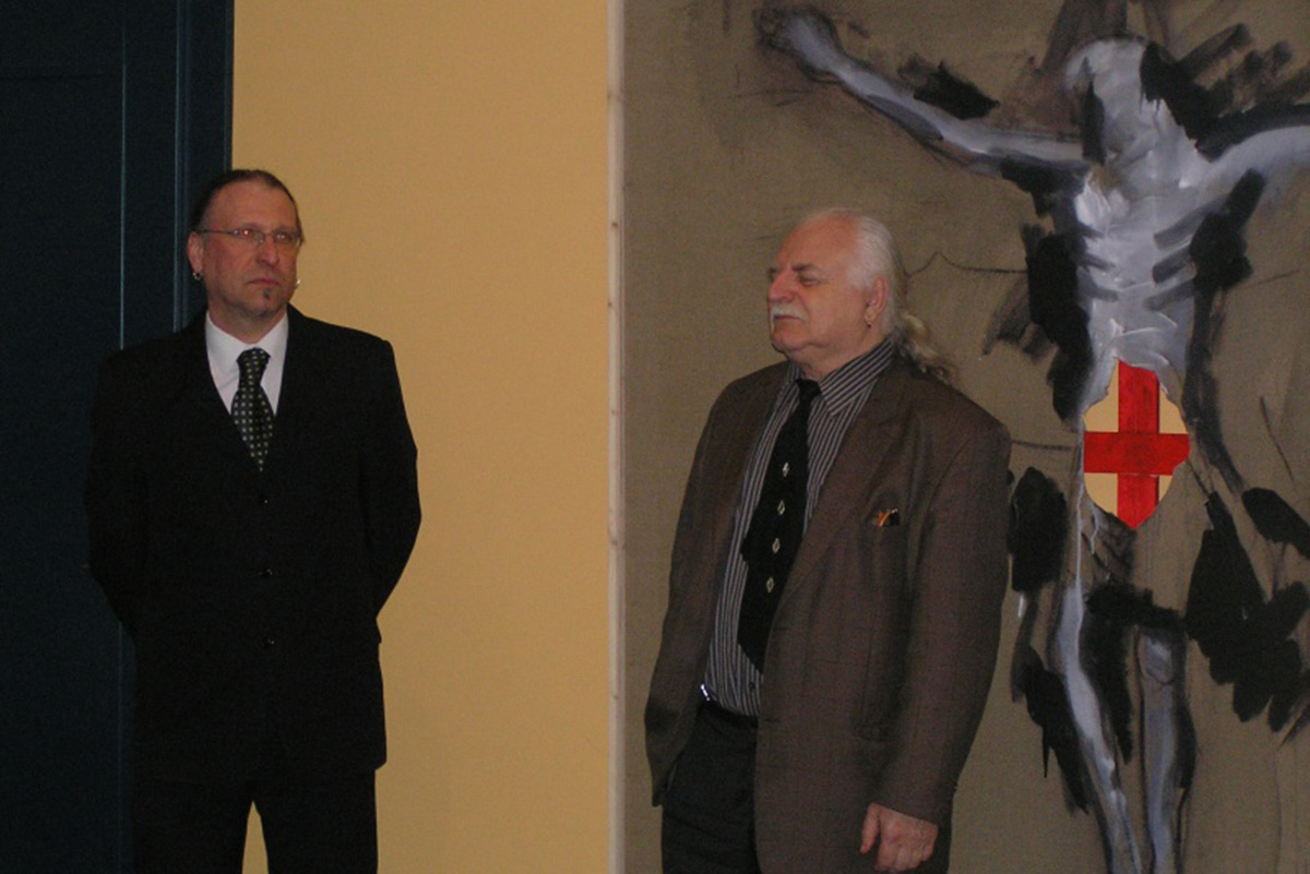 S Milanem Knížákem, vernisáž jeho výstavy